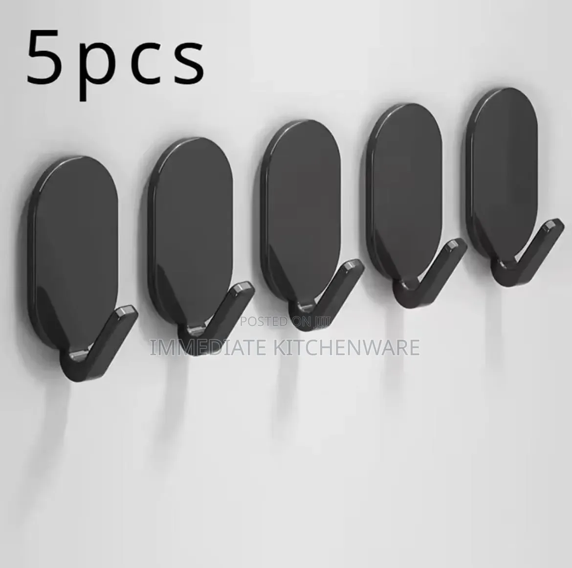 Multi Purpose 5 Piece Strong Self-Adhesive Wall Hooks