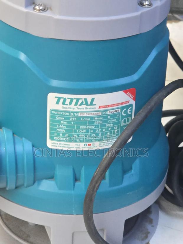 Total Sewage Submersible Pump 1HP - thumbnail 3