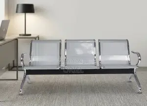 3-Person Waiting Bench – Comfortable Modern Office Reception Seating