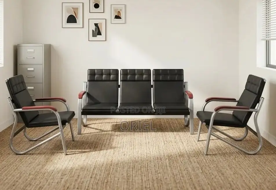 5-Seater Leather Sofa – Modern Comfortable Living Room Seating