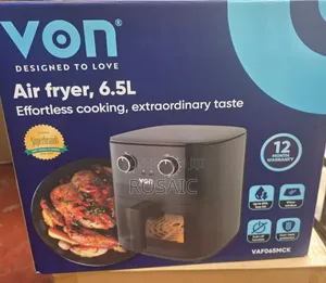 Von Air Fryer 6.5L – Glass Window Auto-Off