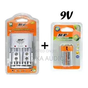 Multiple Power Rechargeable Bettery Charger-Ac100-240v AA/AAA 9V