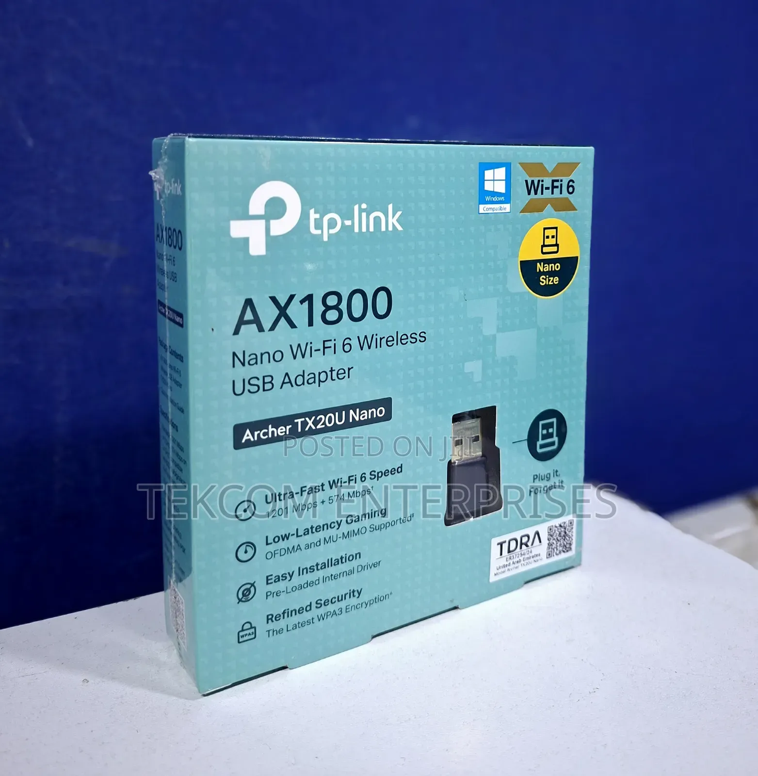 Tp Link Archer TX20U AX1800 Dual Band Wi-Fi 6 Wireless USB Adapter