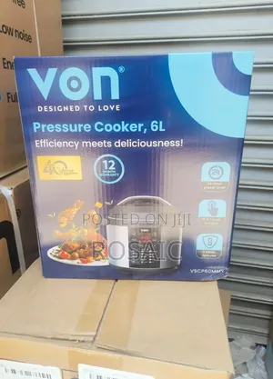 Von 6L Digital Pressure Cooker – 12 Months Warranty