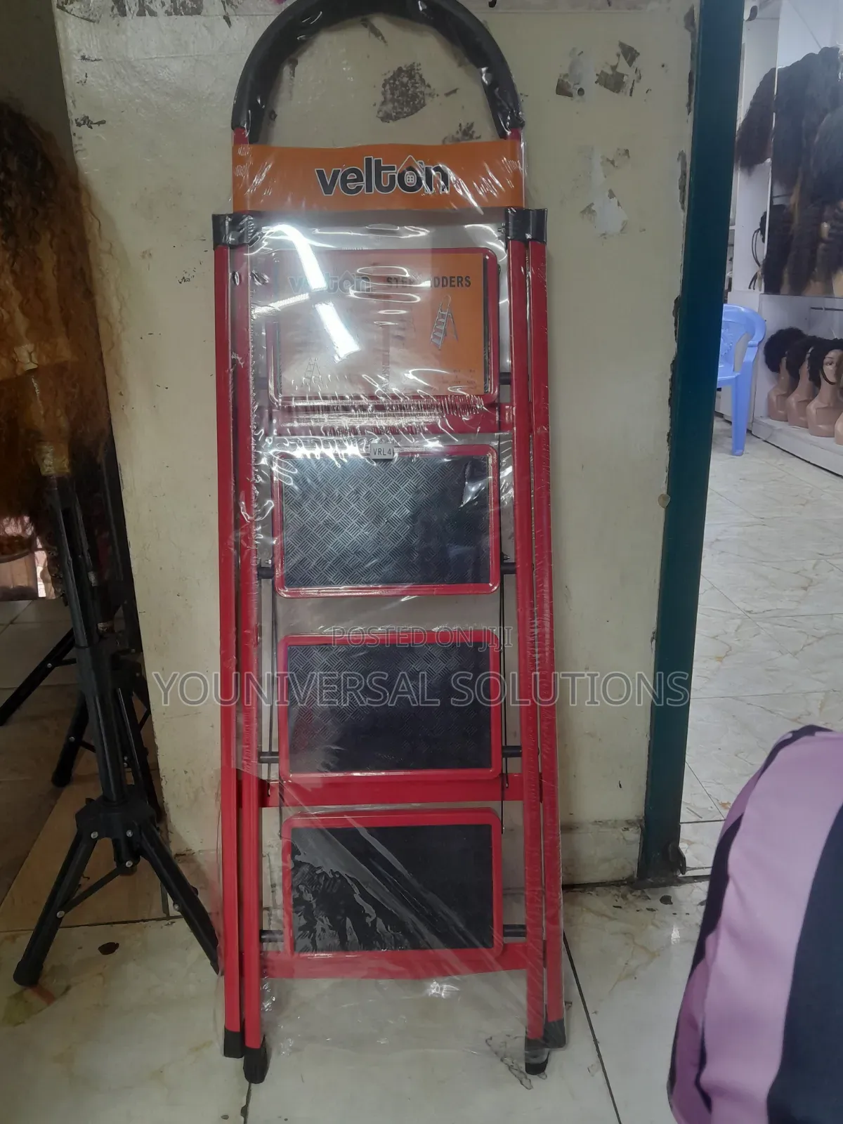 Velton Red Step Ladders 4-Steps