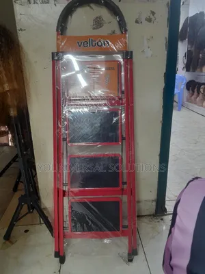 Velton Red Step Ladders 4-Steps