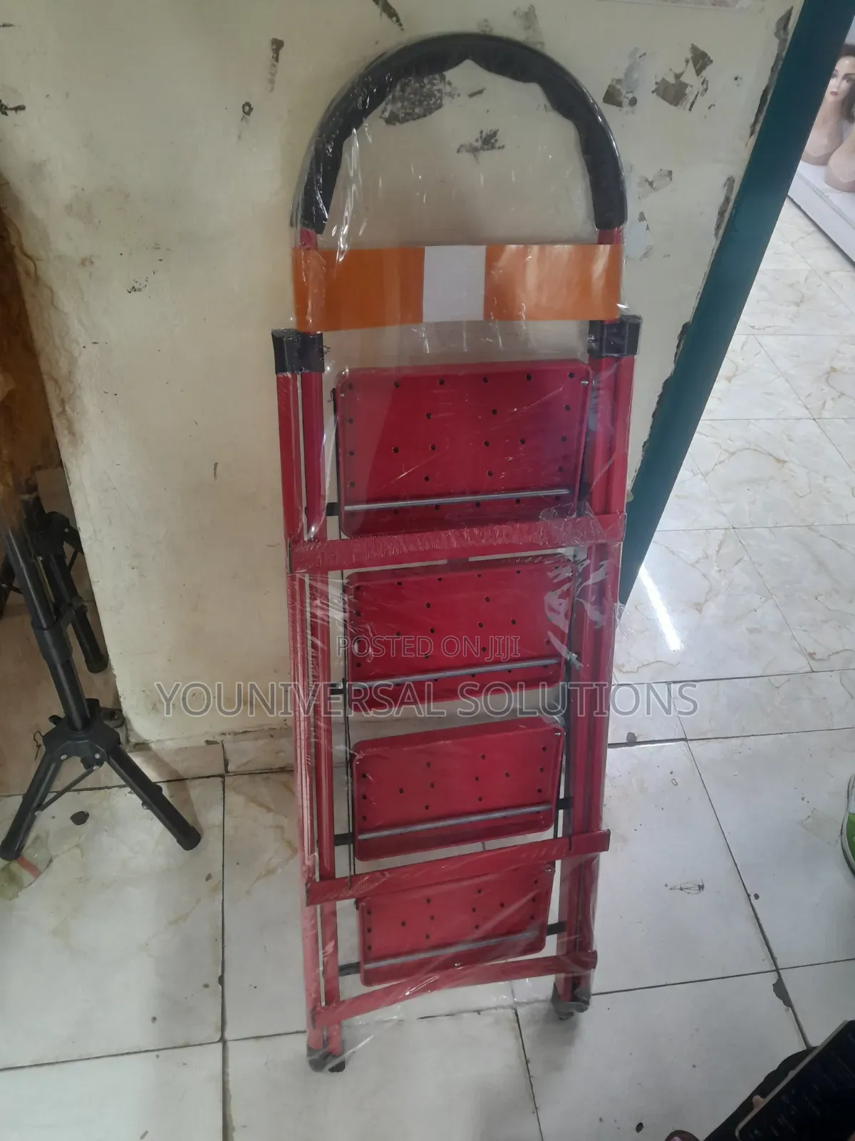 Velton Red Step Ladders 4-Steps
