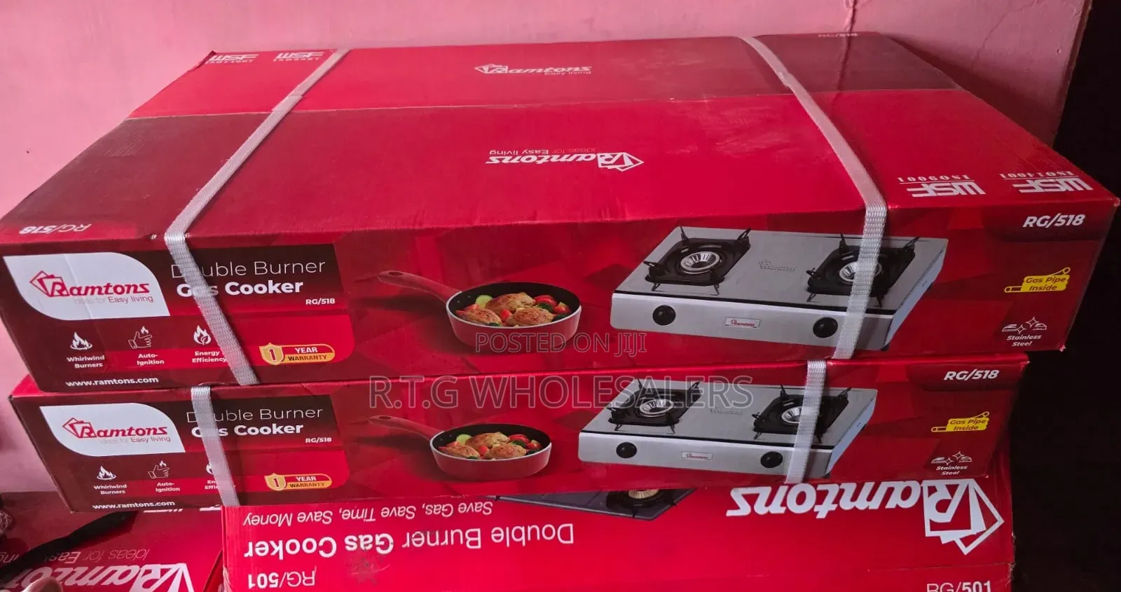 Ramtons Double Burner Gas Cooker