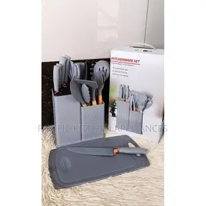 Silicon Executive Sillicone Set of Sillicone Wood Spoon and Knife Set