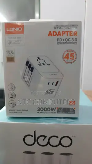 LDNIO Z8 3 USB (C + a + A) Ports 45W GaN Travel Adapter