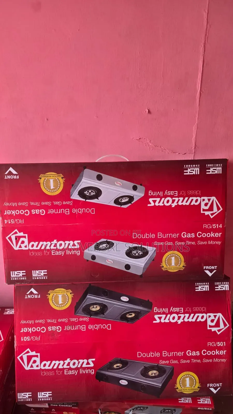 Ramtons Rg/501 Double Burner Gas Cooker