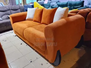 ORANGE / Burnt Orange Sofa 5 Seater