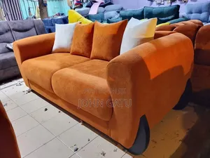 ORANGE / Burnt Orange Sofa 5 Seater