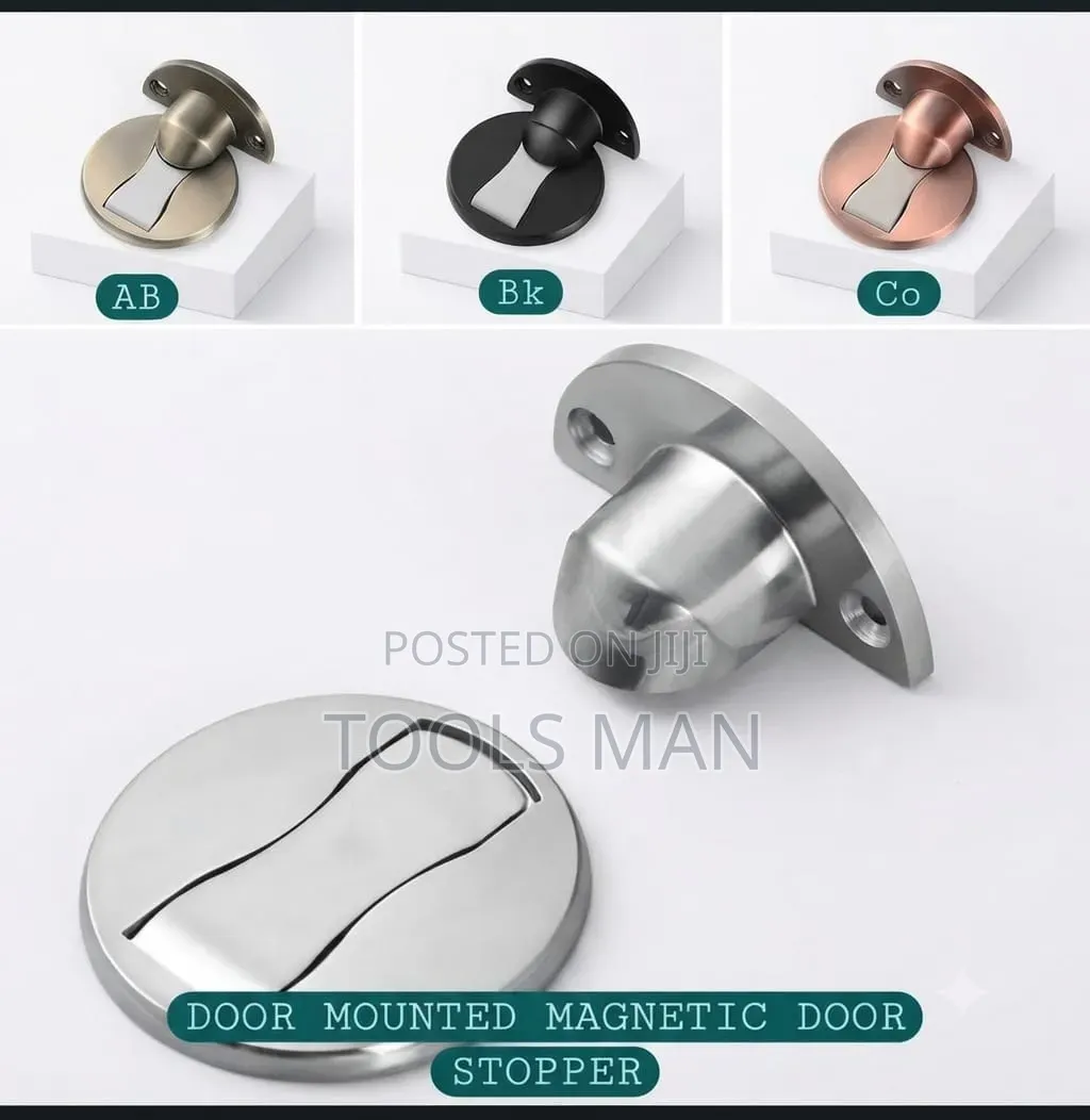 Heavy Duty Stainless Steel Magnetic Door Stopper - Floor & Wall Mount