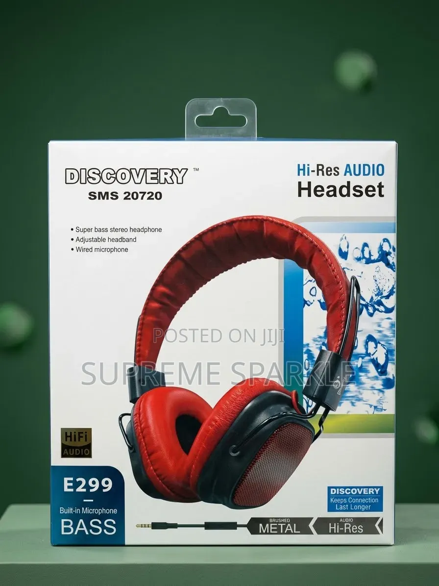 Discovery Wired Stereo Headset With Built-in Microphone(Model E299)