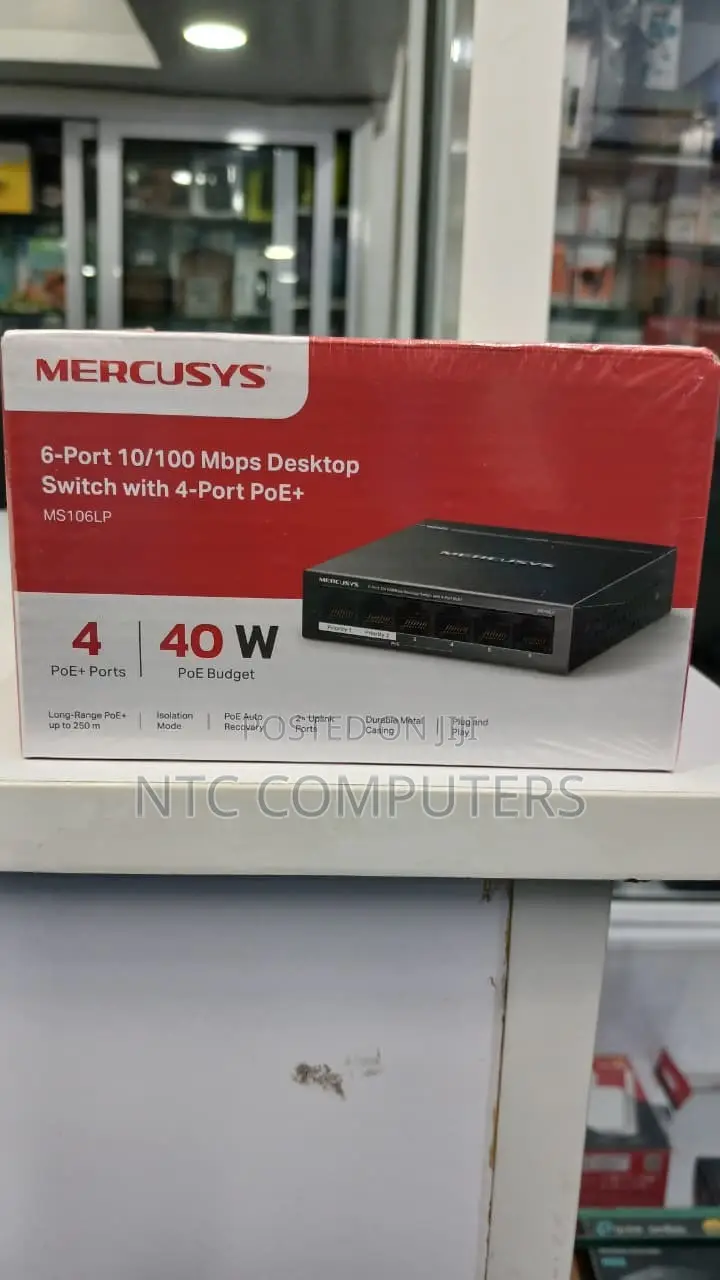 MERCUSYS MS106LP 6-Ports Switch With 4-Port PoE+