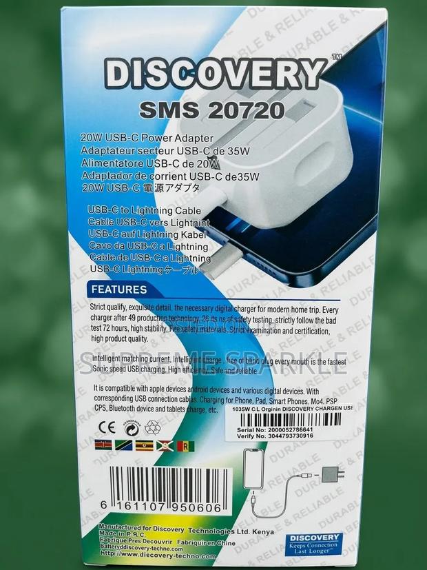 PD 35W Fast Charger DISCOVERY Type-C to Lightning Cable - thumbnail 2