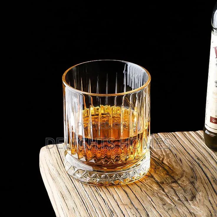 225ml Vertical Stripped Clear Whiskey Glass-Ele