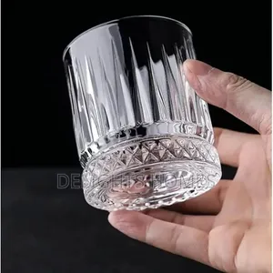 225ml Vertical Stripped Clear Whiskey Glass-Ele