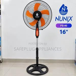Nunix FS-40 16-Inch Standing Fan – Powerful Space-Saving
