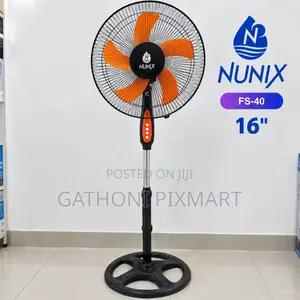 Nunix FS-40 16-Inch Standing Fan – Powerful Space-Saving