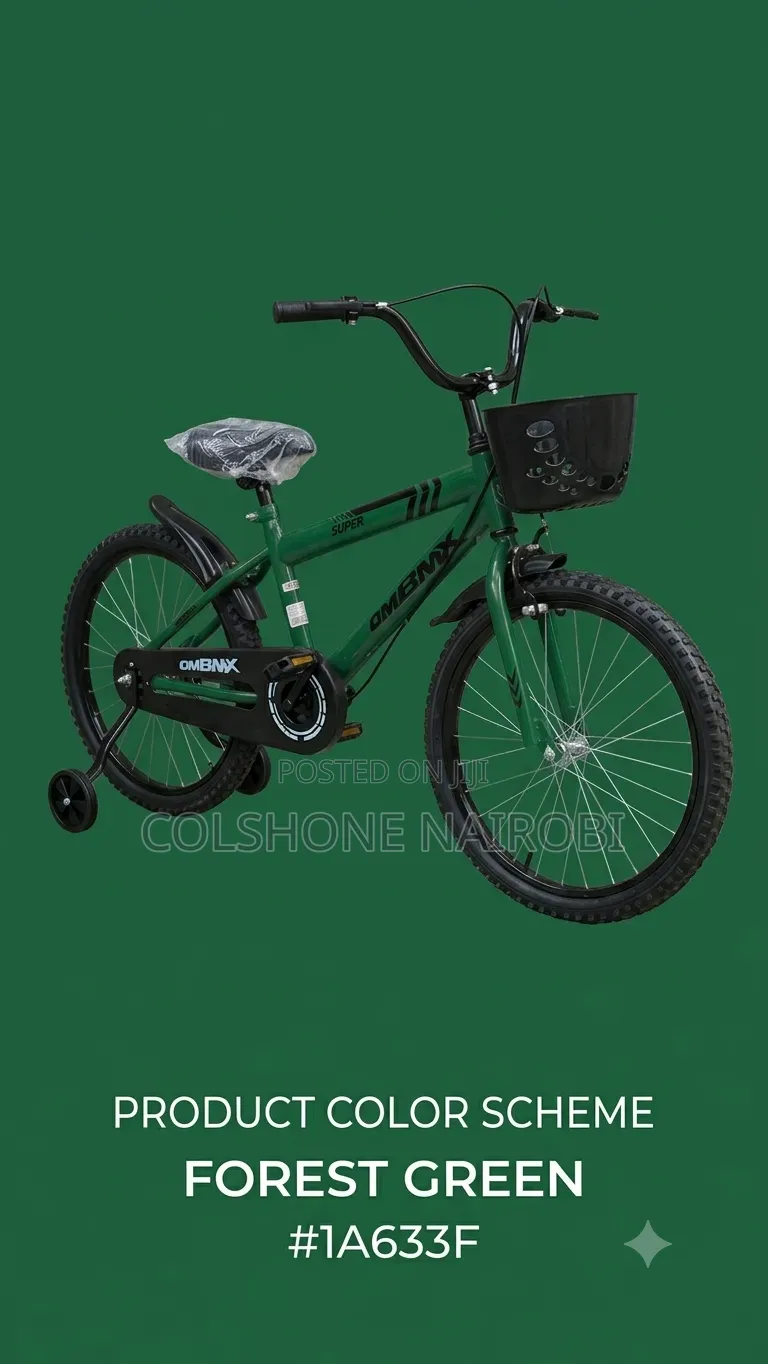 OMBMX Super Kids BMX Bicycle With Training Wheels Size 20