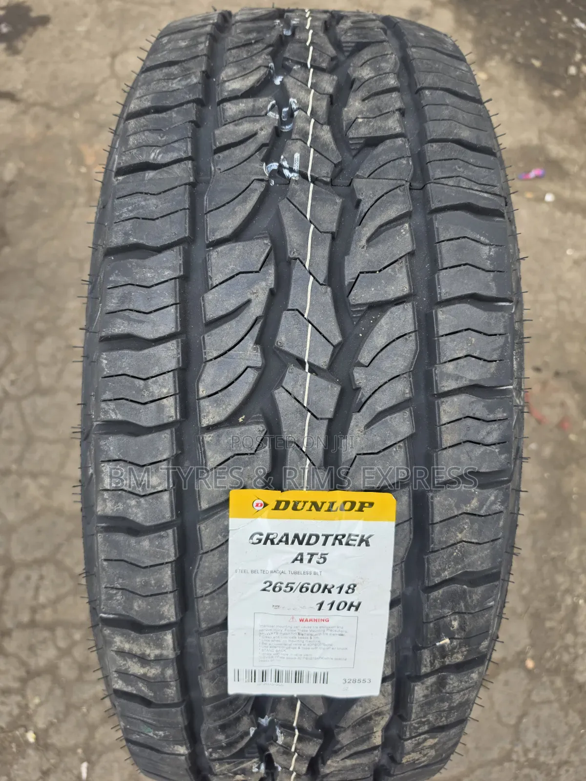 265 /60 R18 Dunlop Tires (All Terrain) At5.