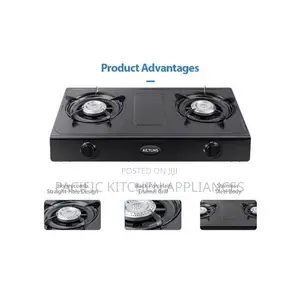 AILYONS GS017-1 Stainless Steel Double Burner Gas Cooker