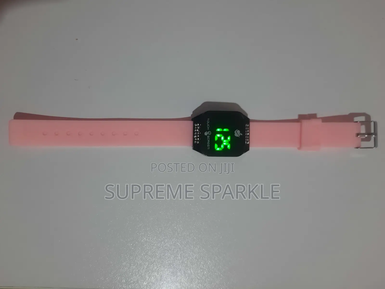 Kids Pink LED Touch Screen Digital Watch
