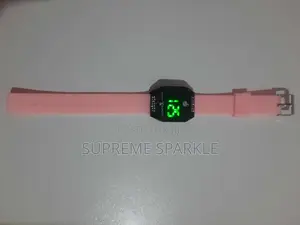 Kids Pink LED Touch Screen Digital Watch