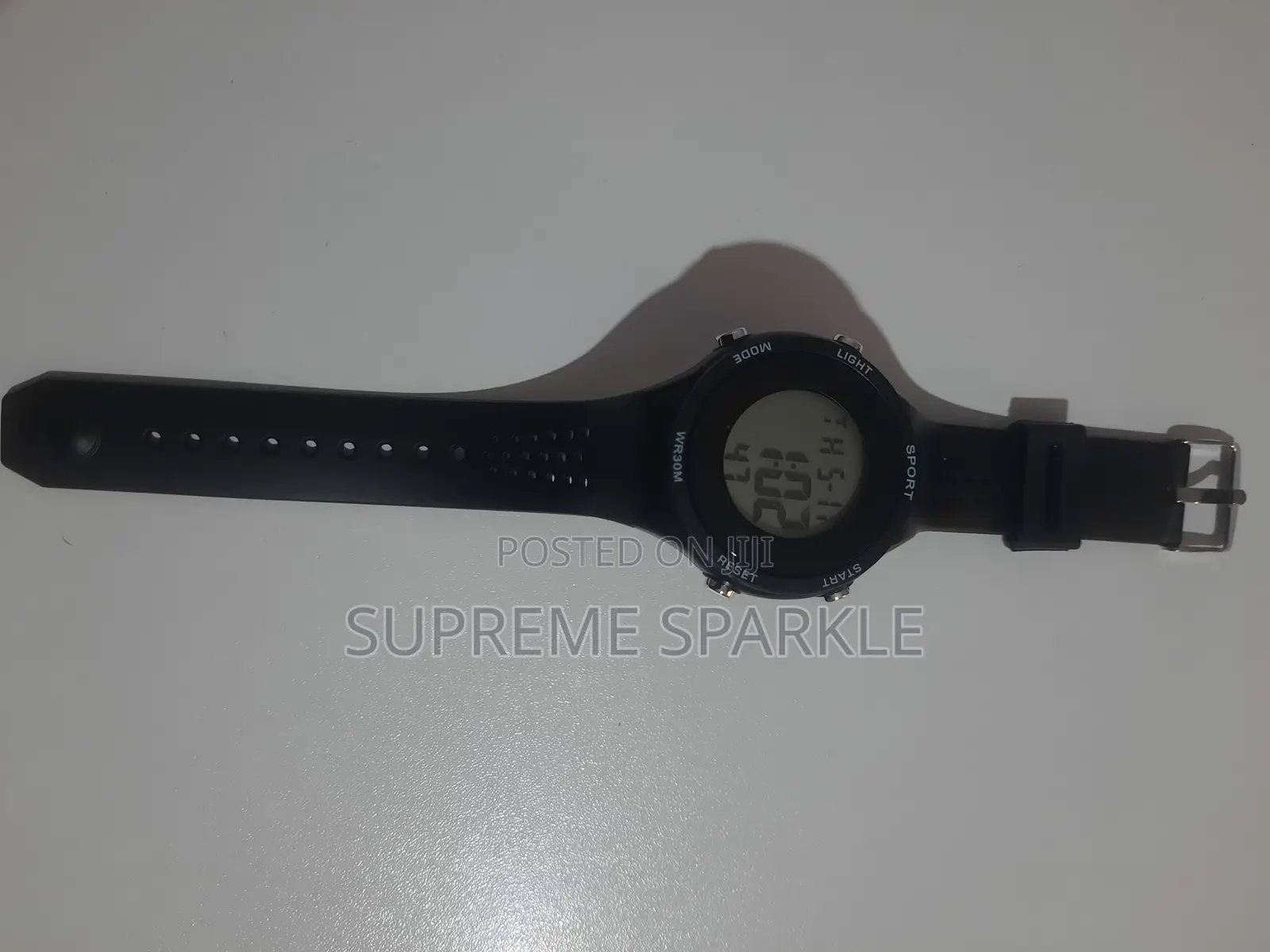 Kids Black Digital Sport Wrist Watch WR30M