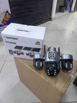 V380 Pro Solar PTZ Camera – Triple Screen Multi-Angle View