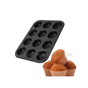 Non-Stick 12 Holes Muffin Pan Tin Cupcake Baking Tray Dish Bakeware
