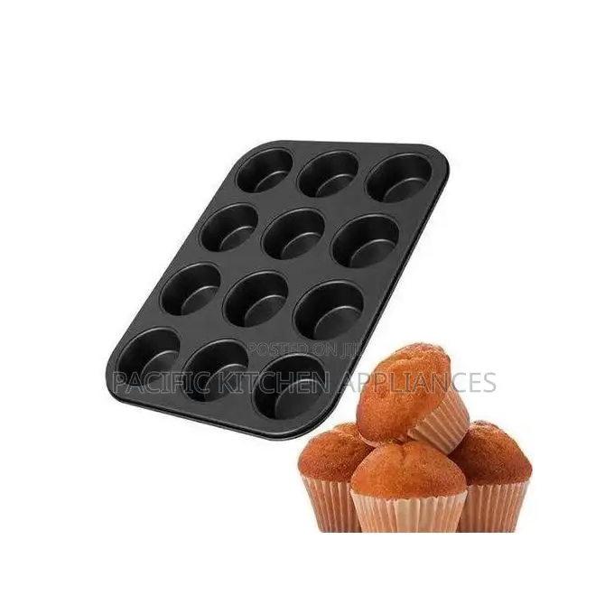 Non-Stick 12 Holes Muffin Pan Tin Cupcake Baking Tray Dish Bakeware