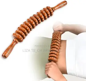 Curved Wood Massage Roller Stick