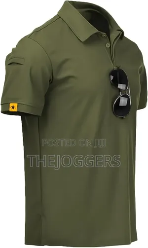 Men's Tactical,Breathable,Sweat-Wicking Golf Polo T-Shirt With Pocket