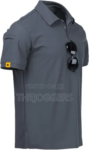 Men's Tactical,Breathable,Sweat-Wicking Golf Polo T-Shirt With Pocket