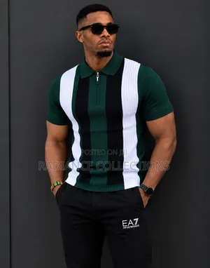 Stripped Short-Sleeved Men Shirts
