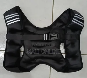 6lbs Black Weighted Vest With Reflective Stripes