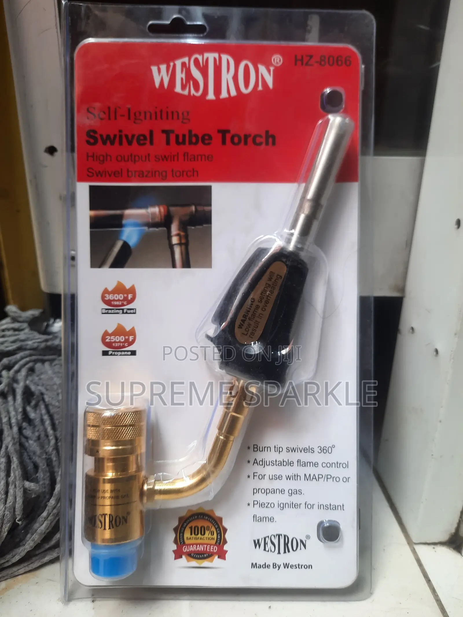 Gas Torch Westron HZ-8066 Swivel Tube Blow Torch for MAP/Pro Propane
