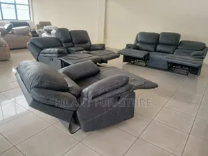 Grey Soft Fabric Premium Recliner Sofa Six-Seater (3+2+1)