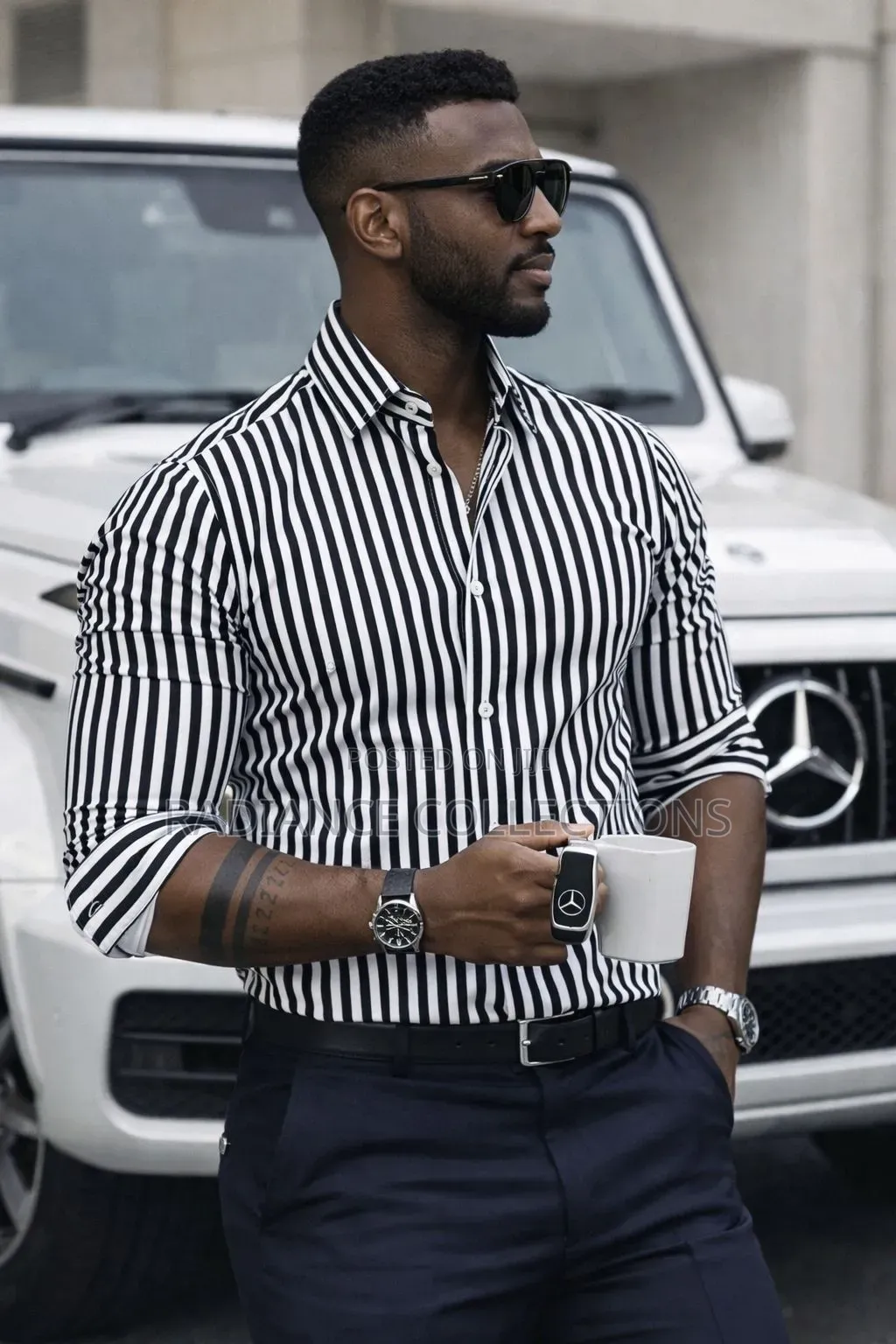 Stripped Formal/Casual Men Shirts