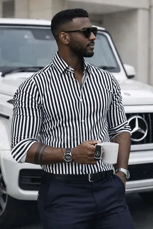 Stripped Formal/Casual Men Shirts
