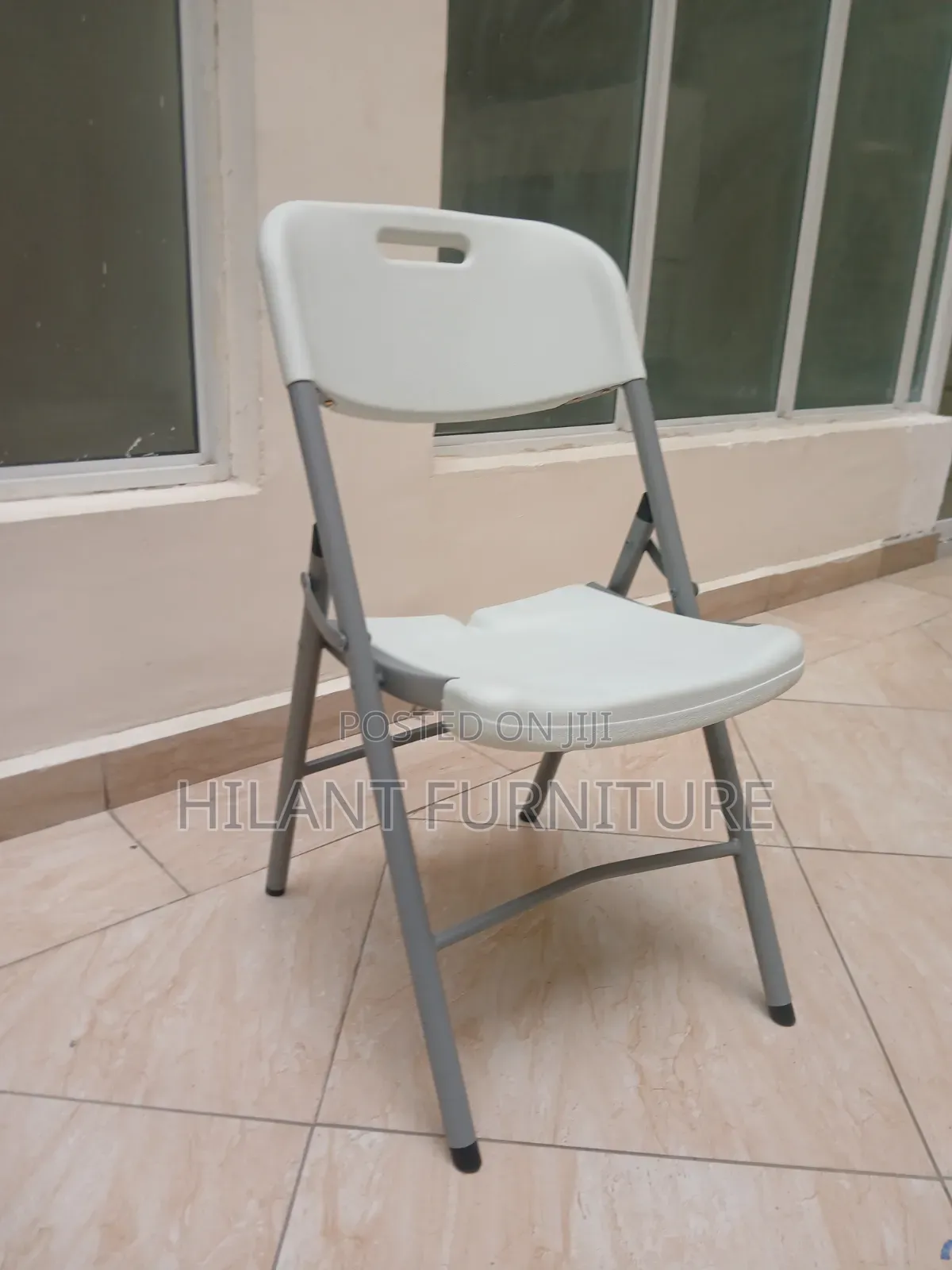 Premium Heavy-Duty White Foldable Chair