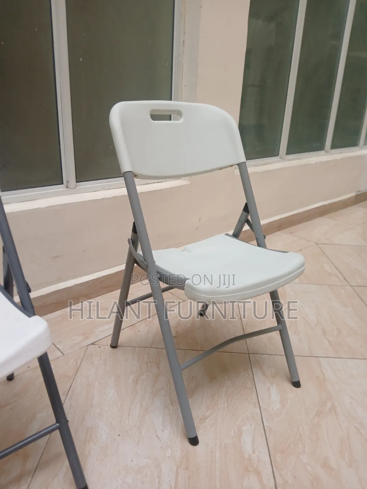 Premium Heavy-Duty White Foldable Chair