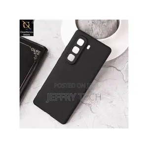 Infinix Hot 60 Pro Plus Classic Matte Black Silicone Phone Back Case
