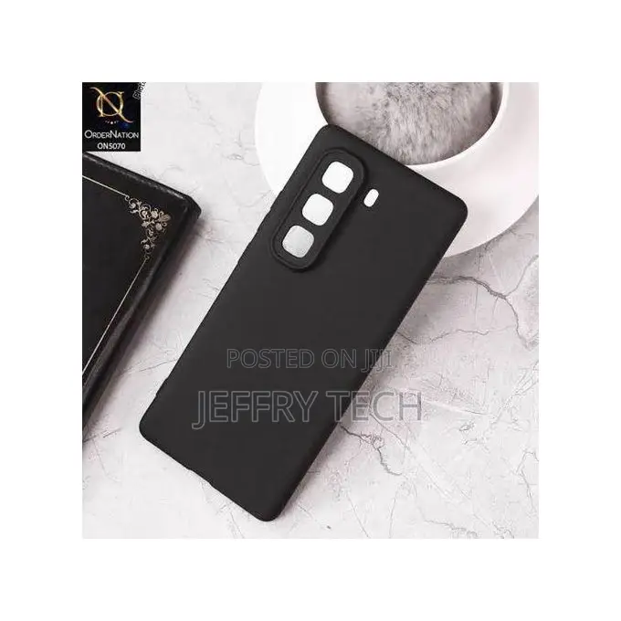 Infinix Hot 60 Pro Plus Classic Matte Black Silicone Phone Back Case