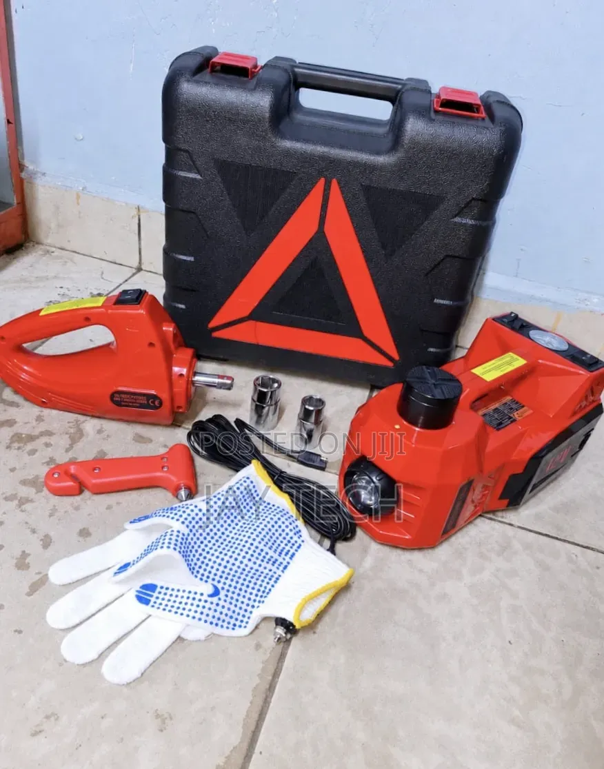 6-in-1 Electric Hydraulic Car Jack Kit With Impact Wrench