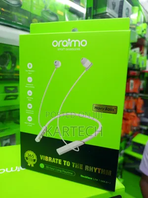 Oraimo Necklace Lite Wireless Bluetooth Earphones – White