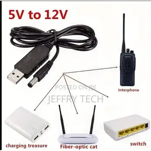 5v/9v/12v DC to USB for Routers - Boost Adapter Cable With Compatibl
